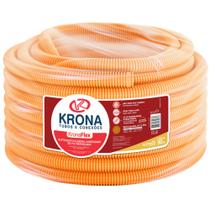Eletroduto Corrugado Reforçado Krona Flexível 32mm Com 25 Metros Laranja Eletroduto Corrugado Reforçado Krona Flexível 32mm Com 25 Metros Laranja