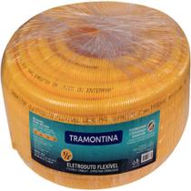 Eletroduto Tramontina PVC Flexível Corrugado 20mmX50m - Amarelo