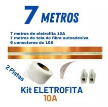 Eletrofita 10a Com 7 Metros Kit Conector Fita Adesiva
