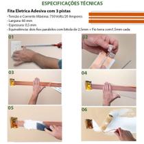 Eletrofita 3 Pistas 2 Metros 750V 20A Eletrofita 3 Pistas 2 Metros 750V 20A