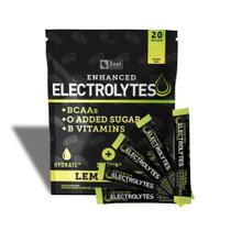 Eletrólito em pó Zeal Naturals Lemon Lime 20 pacotes sem açúcar