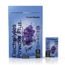 Eletrólitos em pó e vitamina Keto, mirtilo, uva