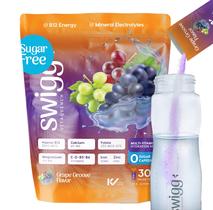 Eletrólitos em pó sem açúcar - mais de 10 pacotes de eletrólitos multivitamínicos em pó sem açúcar, B12, B5, B6, C, D, folato, ferro, magnésio, cálcio e sabor