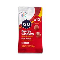 Eletrólitos Energy Chews GU Fruit Punch Vegan Sem Glúten Eletrólitos Energy Chews GU Fruit Punch Vegan Sem Glúten