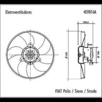 Eletroventilador 12V 15W Fiat Strada 1998 a 2001 Valeo Eletroventilador 12V 15W Fiat Strada 1998 a 2001 Valeo