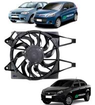 Eletroventilador do radiador fiat fiorino grand siena mobi palio uno 1.0/1.4 2010 a 2024 c/ar condicionado conector 2 pinos 10 pás diametro 342mm sentido horario s/defletor