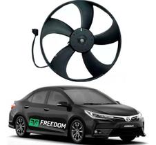Eletroventilador do radiador toyota corolla 1.8 2.0 16v 2015 a 2019 5 pás diâmetro 380mm sentido anti-horário