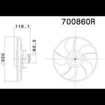 Eletroventilador Fiat Strada 2010 a 2019 Valeo 700860R