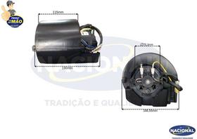 Eletroventilador radial simples t60-79 114mm com carcaca 3 velocidades 12v - 101212612