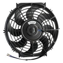 Eletroventilador Universal Ar Condicionado 10 Polegadas 12 Volts 80 Watts 8 Pás Em S Soprante