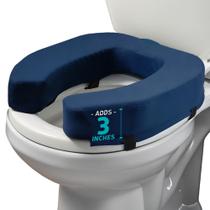 Elevador de Assento Sanitário Lunderg com Espuma de 7,5 cm Azul Elevador de Assento Sanitário Lunderg com Espuma de 7,5 cm Azul
