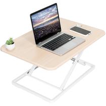 Elevador de mesa de pé VIVO DESK-V001JF Ultrafino de madeira clara