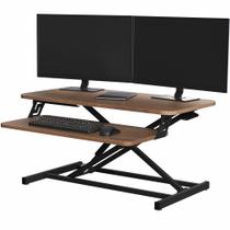 Elevador de mesa VIVO com altura ajustável 81 cm em nogueira escuro/preta Elevador de mesa VIVO com altura ajustável 81 cm em nogueira escuro/preta