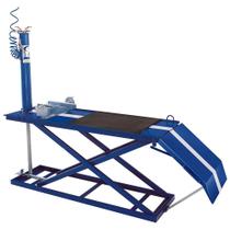 Elevador Pneumático para Motos 350Kg SP300 Azul/Branco Silmar Elevador Pneumático para Motos 350Kg SP300 Azul/Branco Silmar