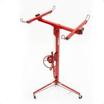 Elevador Suporte para Drywall Profissional 65kg Altura 4,2m Giro 360 com Rodas e Freio Instalador Gesseiro Placas Gesso Acartonado