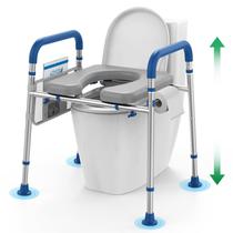 Elevadores de assento sanitário Loyoda acolchoados levantados com alças de 400 libras