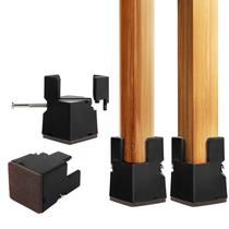 Elevadores de cama ajustáveis INFTYLE de 2 polegadas pretos (4 unidades)