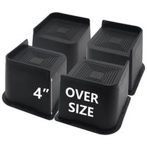 Elevadores de Cama HANIHUA 10 cm Resistente Pacote com 4 Preto Elevadores de Cama HANIHUA 10 cm Resistente Pacote com 4 Preto