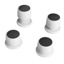 Elevadores de micro-ondas Blissfuhue com altura ajustável, pacote com 4 unidades brancas