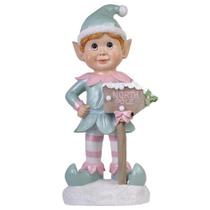 Elfo de natal candy color c/ led - 30,8cm
