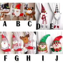 Elfo De Natal Papai Noel Boneco De Desenho Animado Prendedores De Cortina Acessórios Decorativos