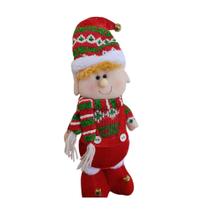 Elfo Decoração Natalina Com Pernas Fixas 45cm Super Oferta