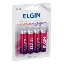 Elgin Pilha Recarregável AA 2500mAh NI-NH 1.2v - Cart. c/4 un