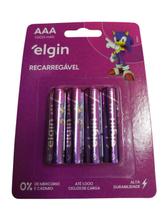 Elgin Recarregável Aaa Palito 1000mah 1 Cartela Com 4 Pilhas