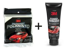 Elimina Riscos 3m 120g Remove Riscos Superficiais + Papel Polimento 3m