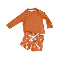 Elinfant verão bebê meninos menina manga longa maiô elegante bonito piscina roupa de banho