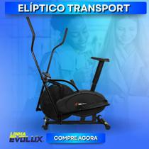 Elíptico Transport MileFitness Magnético até Max 130kg Cor Preto Tonifica