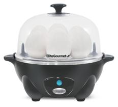 Elite Gourmet Egg Cooker Rápido com Capacidade para 7 Ovos (Cor Ash)