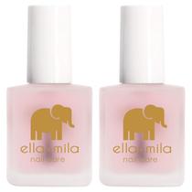 ella+mila "First Aid Kiss" Fortalecedor e Tratamento para Crescimento das Unhas - Solução Reparadora para Unhas Finas, Quebradiças e Danificadas - Endurecedor de Unhas com Vitamina E (Kit com 2)