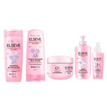 Elseve Glycolic Gloss Kit - Shampoo + Condicionador + Creme Super Gloss + Creme de Tratamento + Sérum
