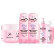 Elseve Glycolic Gloss Kit - Shampoo + Condicionador + Creme Super Gloss + Creme de Tratamento + Sérum