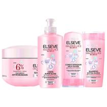 Elseve Glycolic Gloss Kit - Shampoo + Condicionador + Creme Super Gloss + Creme de Tratamento