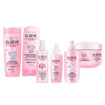 Elseve Glycolic Gloss Kit - Shampoo + Condicionador + Sérum + Creme de Tratamento + Creme Super Gloss + Tratamento Acidificante