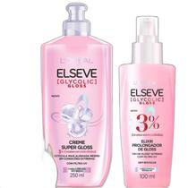 Elseve Glycolic Gloss Serum Elixir Creme Pentear Prolongador Elseve Glycolic Gloss Serum Elixir Creme Pentear Prolongador