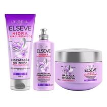 Elseve hialurônico combo - Creme Noturno + para pentear + tratamento roxo