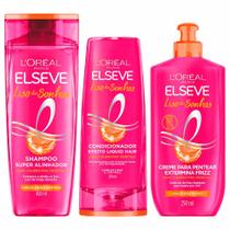 Elseve Liso dos Sonhos Kit - Creme para Pentear + Shampoo + Condicionador