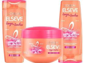 Elseve Longo Dos Sonhos - Shampoo + Condicionador + Máscara Kit 3 Ítens