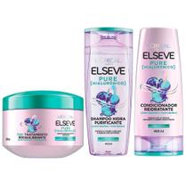 Elseve Pure Hialurônico Kit Shampoo + Condicionador + Creme de Tratamento