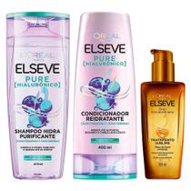 Elseve Pure Hialurônico Kit Shampoo + Condicionador + Óleo Extraordinário Elseve Pure Hialurônico Kit Shampoo + Condicionador + Óleo Extraordinário
