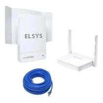 Elsys Kit Amplimax Fit Internet Rural E Roteador E Cabo 15m
