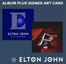 Elton John - 2x CD Diamonds + Litografia Autografada 30cm x 30cm