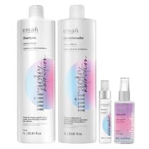 Emáh Miracle Nutrition - Shampoo 1L + Condicionador 1L + Máscara Líquida 60ml + Óleo 60ml