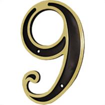 Emave Numero Colonial Preto/Dourado N.9 - Kit C/10 Pc Emave Numero Colonial Preto/Dourado N.9 - Kit C/10 Pc