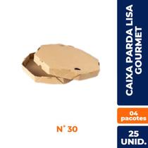 Emb. oitav. p/ pizza n. 30 c/50 un. parda/parda lisa gourmet