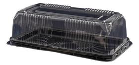 Emb Pet Torta Retangular Peq Bp-65 Pr- C/ 25 Unid Cor Preto Branco