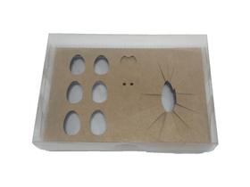 Embala Cristal Caixa Para Ovo De Colher 250G Ovinhos Kraft